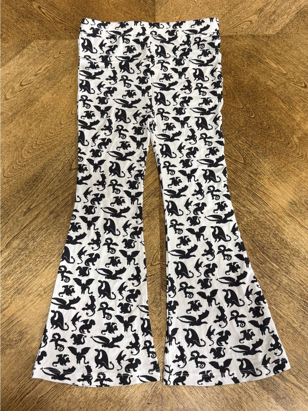 Kate Quinn Girls Dragon Print Flare Pants 5Y